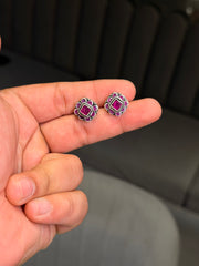 Violet grace silver stud