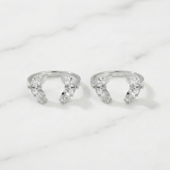 Alba vine silver toerings for women