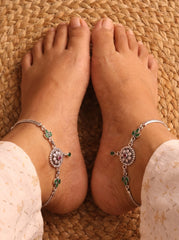 Dreamcatcher silver Payal for women
