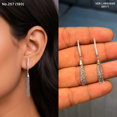 Silver petunia earrings