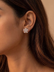 Celestial floral silver pendant set for women