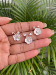Eternal bloom silver pendant set for women