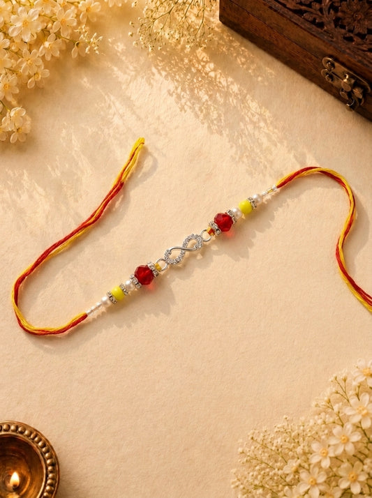 Infinity silver Rakhi