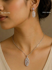 Moonique silver pendant set for women