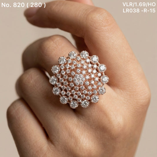 Shimmer shine silver ring for women
