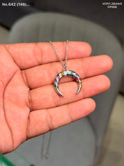 Silver eclipse silver chain pendant