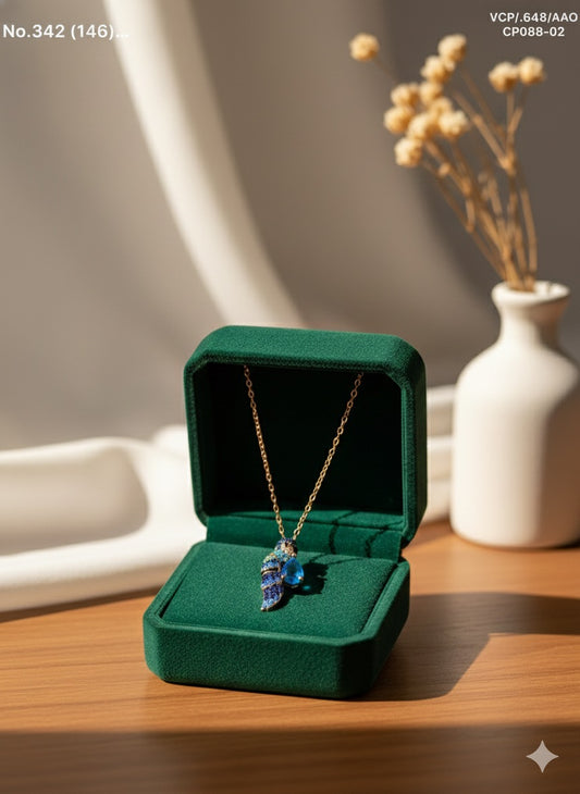 Colourful sparrow silver chain pendant