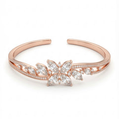 Royal Flora Spark silver kada for women