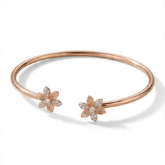 Petal spark silver kada for women
