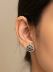 Olive blossom silver stud