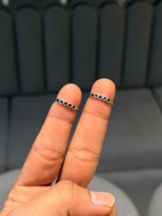 Blue mirage silver toerings for women