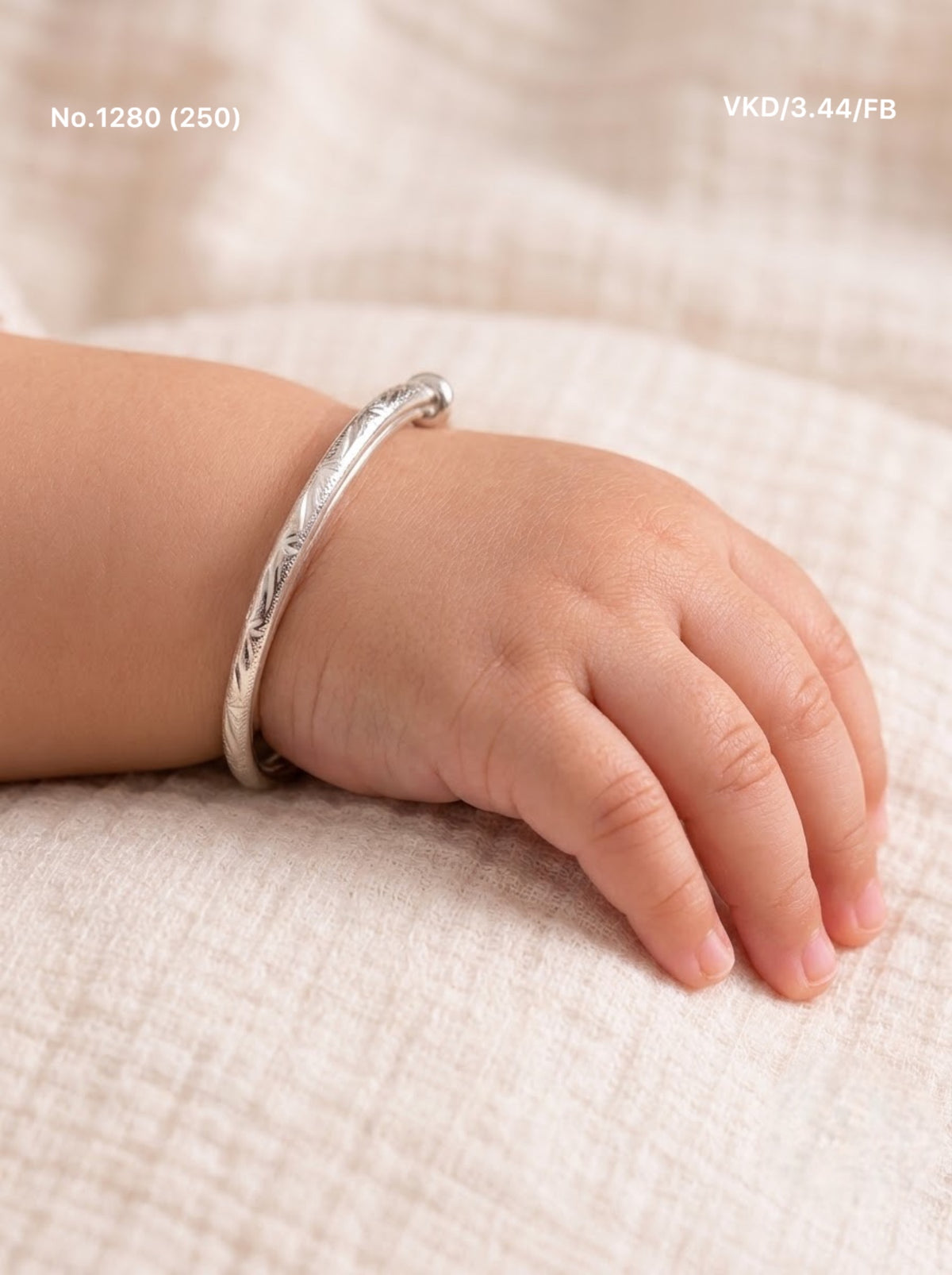 Baby classic silver kada