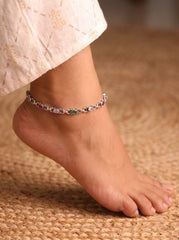 Rajsi Noor silver heavy Payal for women