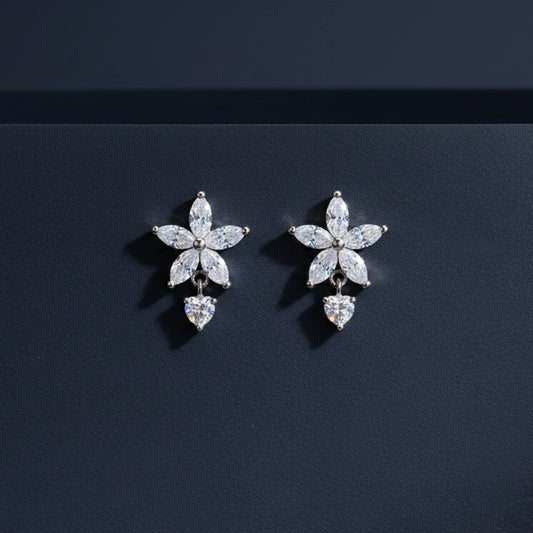 Aarvi bloom silver stud
