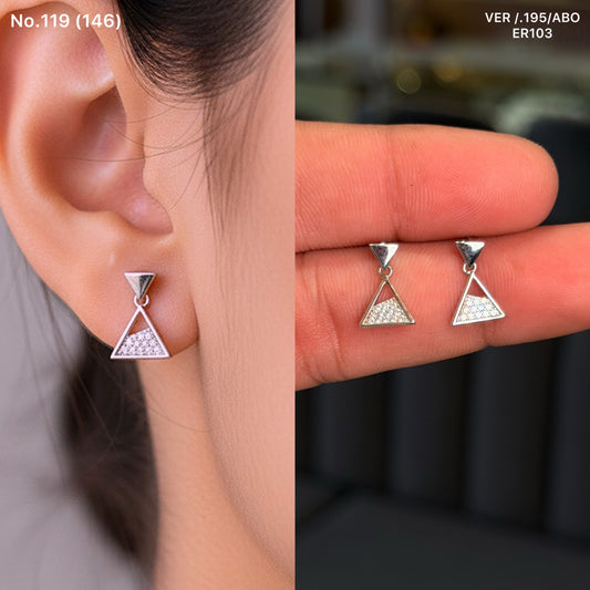 Trilux silver earrings