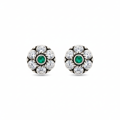 Vintage bloom silver stud