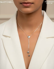 Charmed heart silver chain pendant