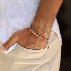 Silver Rudraksha Bracelet by V One Jewellery
