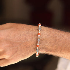 Silver Rudraksha Bracelet by V One Jewellery