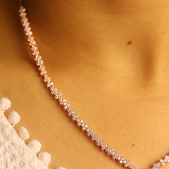 Radiant Rose Gold Silver Pendant Necklace for Women