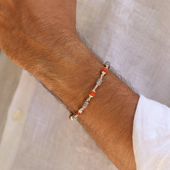 Silver Rudraksha Bracelet by V One Jewellery
