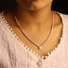 Radiant Rose Gold Silver Pendant Necklace for Women