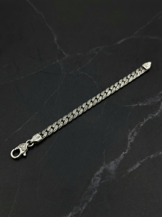 Phantom link silver bracelet for men