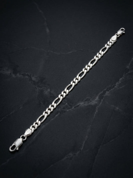 Legacy loop silver bracelet for men