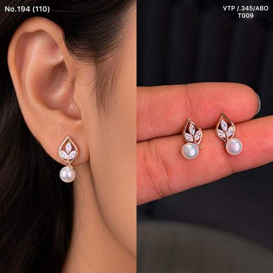 Risha pearl silver stud