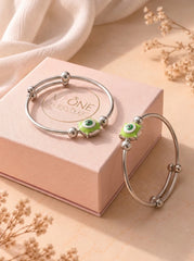 Nazar raksha silver kids kada