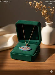 Chroma eye silver chain pendant