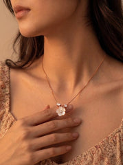 Eternal bloom silver pendant set for women