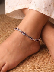 Grand heritage silver heavy Payal for women