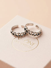 Trible grace silver toerings for women