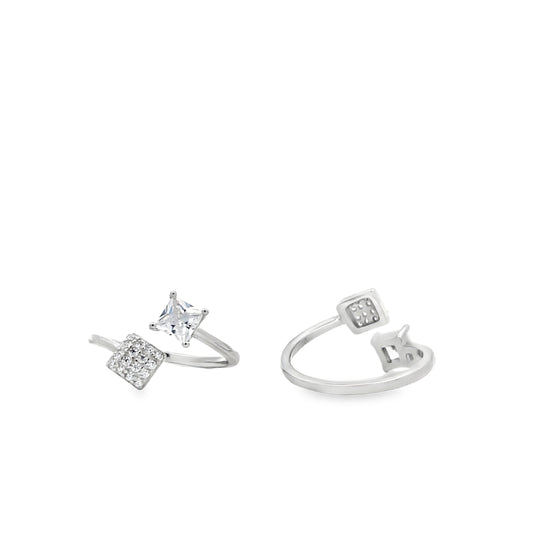 Shwet shine silver toe rings for women