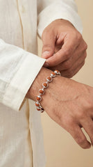 Silver Capping Rudraksha Bracelet