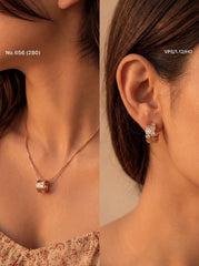 Glitter grace silver pendant set for women