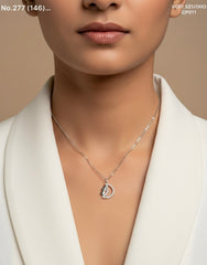 Moonbeam grace silver chain pendant