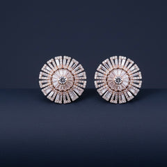 Crown glow silver earrings