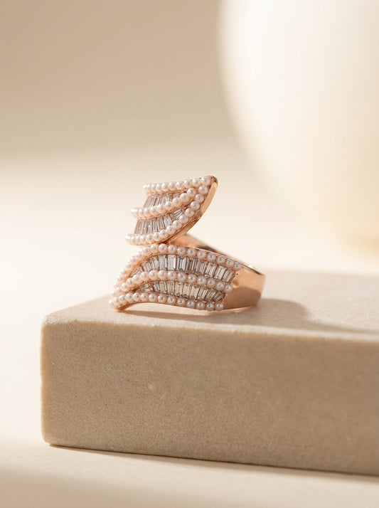 Silver symphony ring for women