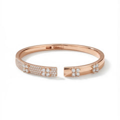 Crystal glow silver kada for women