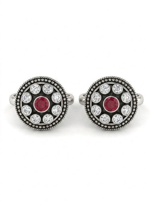 Heritage bloom silver toerings for women