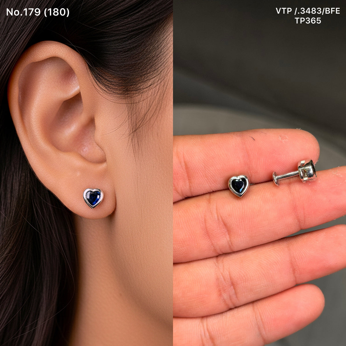 Noir amour silver tops