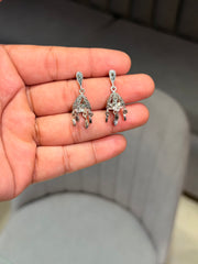 Echo swing silver earrings