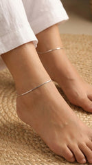 Slimshine silver anklet for women