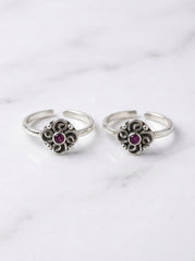 Crystal dew silver toerings for women