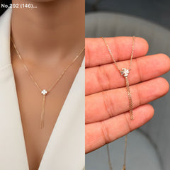 Flora swing silver chain pendant