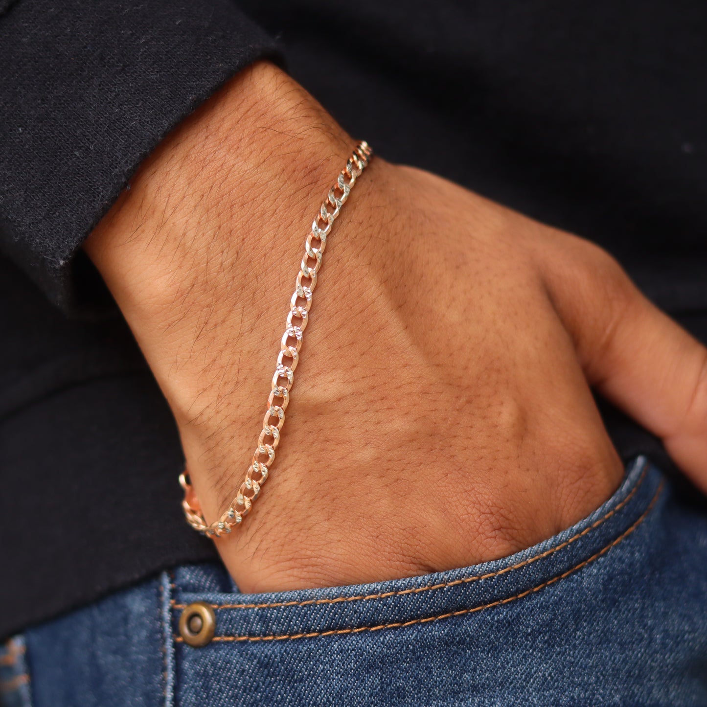 Classic Rose Gold Men's Bracelet