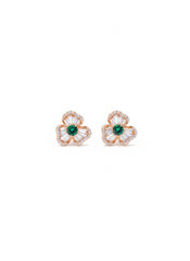 Crystal blooms silver stud