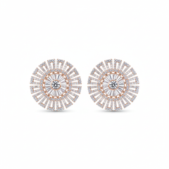 Crown glow silver earrings